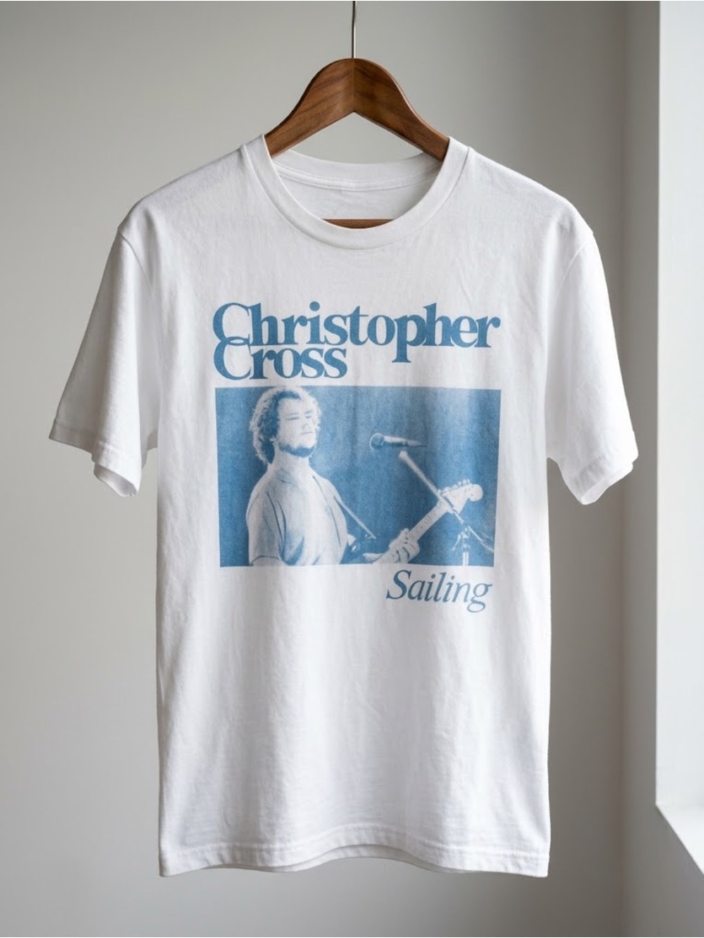 'Sailing' White Graphic T-Shirt